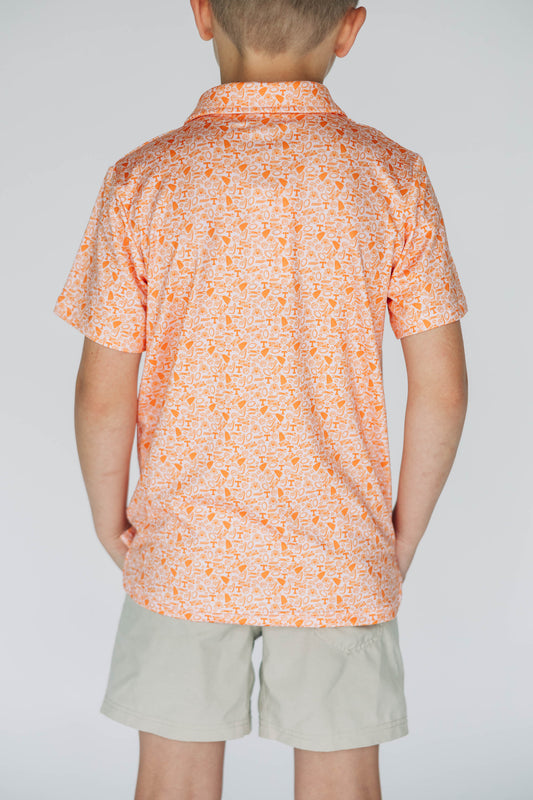 The James Polo Tennessee Pattern | Youth Bright Orange