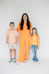 The Molly Corded Crew Go Vols Woven Label | Youth Bright Orange