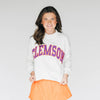 The Madi Classic Mockneck Clemson Applique | Ash