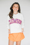 The Madi Classic Mockneck Clemson Applique | Ash