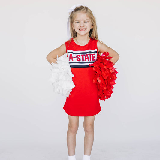 The Arkansas State | Bright Red Classic Cheer Dress