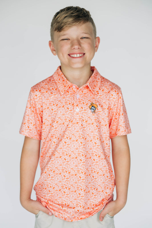 The James Polo Oklahoma State | Youth Orange