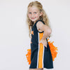 The University of Tennessee | Graphite Power Stripe V-Neck Cheer Dress *LOGO MISPRINT*