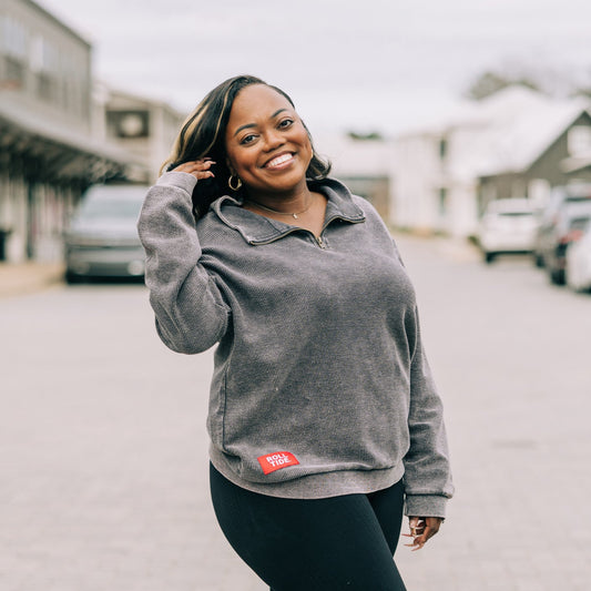 The 4th Quarter Zip Up Charcoal | Roll Tide Woven Label