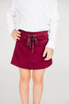 The Anna Active Skort Gig 'Em Aggies Woven Label | Youth Deep Maroon