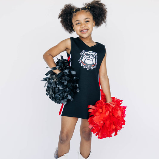 The University of Georgia | Black Power Stripe V-Neck Cheer Dress