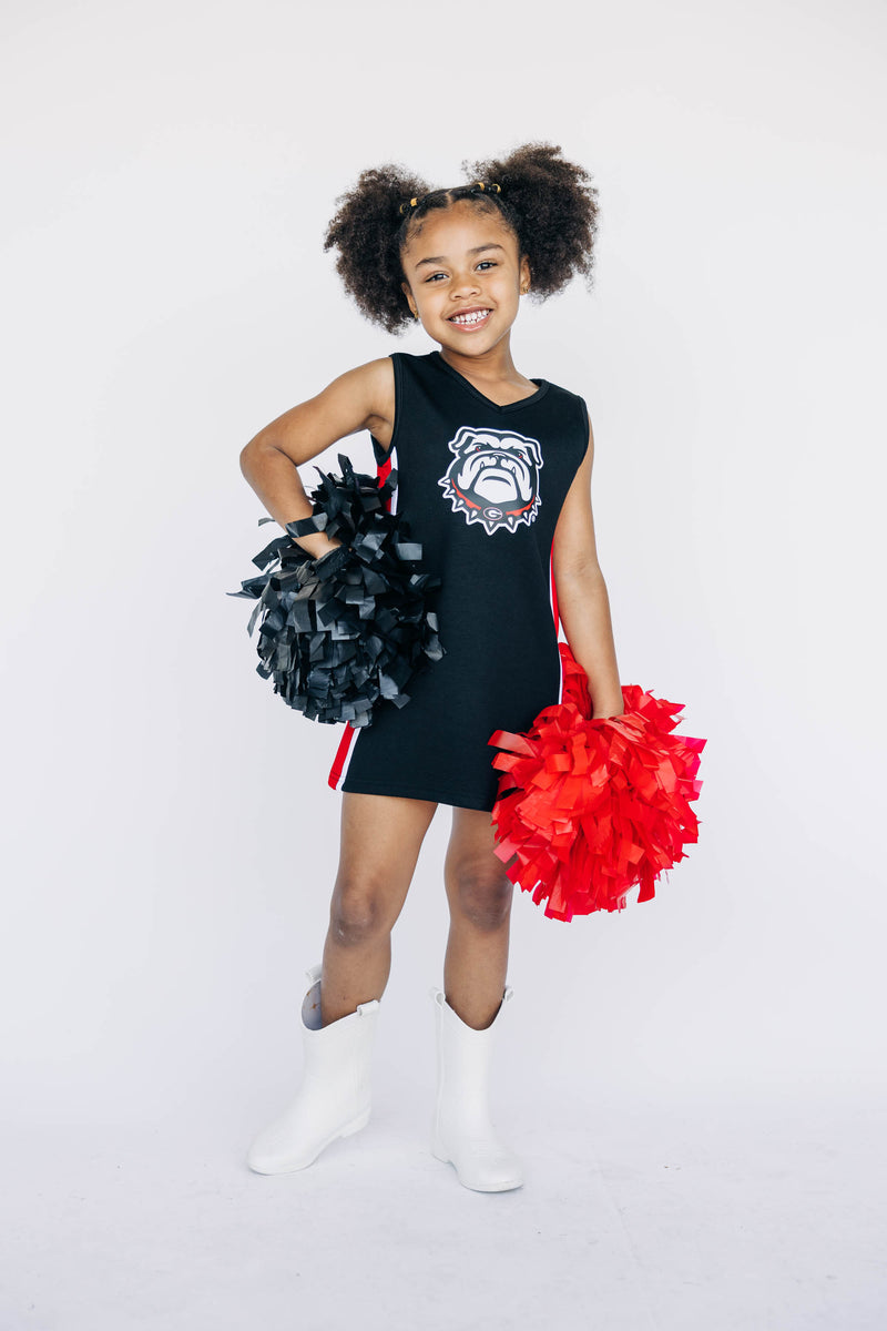 The University of Georgia | Black Power Stripe V-Neck Cheer Dress