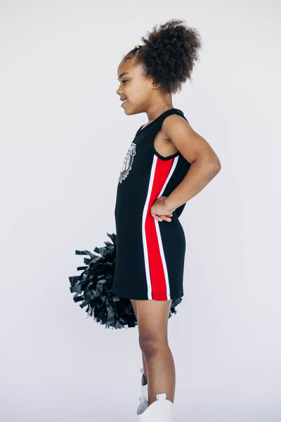 The University of Georgia | Black Power Stripe V-Neck Cheer Dress