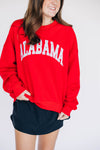 The Molly Cozy Crew Alabama Applique Arch | Bright Red