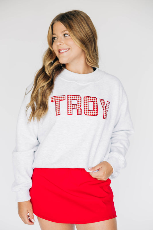 The Mallory Mockneck Troy Gingham | Ash
