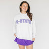 The Mallory Mockneck Kansas State Gingham | Ash