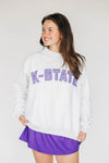 The Mallory Mockneck Kansas State Gingham | Ash