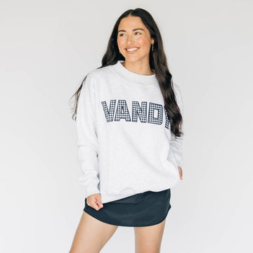 The Mallory Mockneck Vanderbilt Gingham | Ash