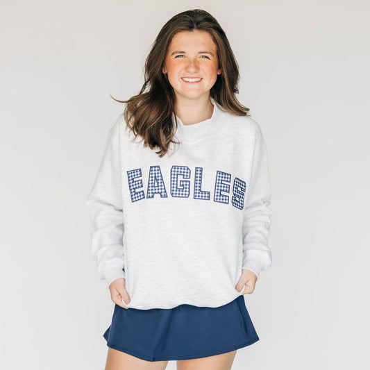 The Mallory Mockneck Georgia Southern Gingham | Ash