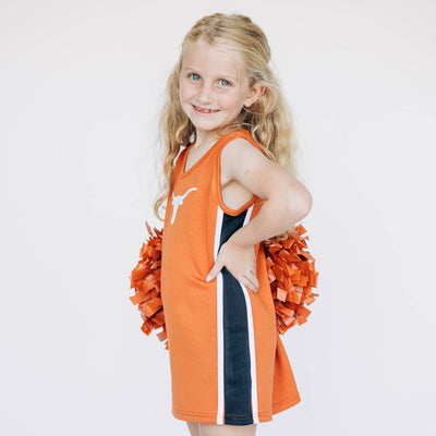 The University of Texas | Burnt Orange Power Stripe V-Neck Cheer Dress