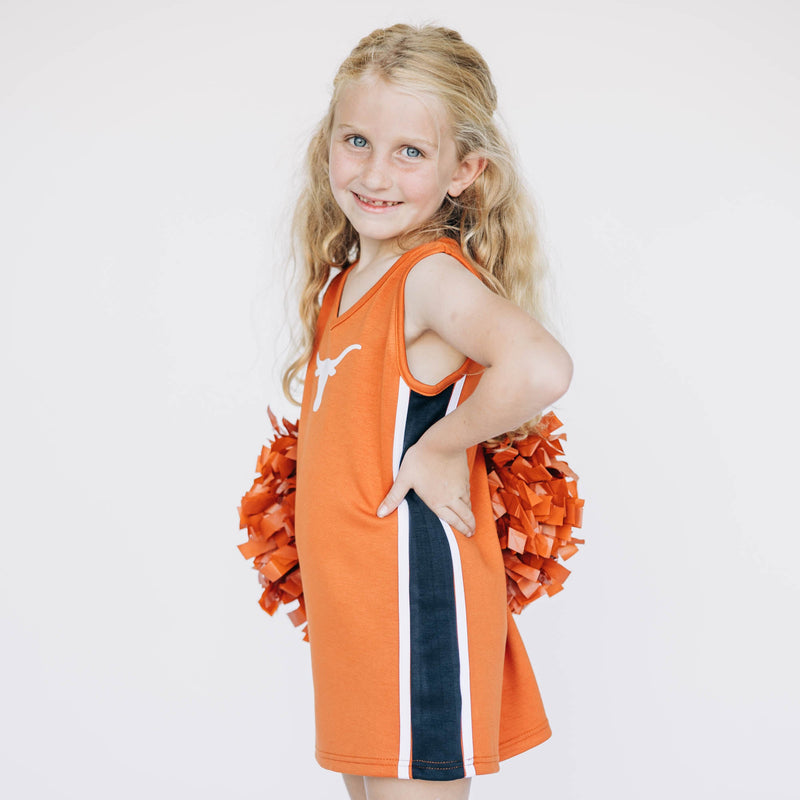 The University of Texas | Burnt Orange Power Stripe V-Neck Cheer Dress