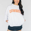 The Mallory Mockneck Oklahoma State Gingham | Ash