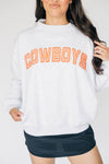 The Mallory Mockneck Oklahoma State Gingham | Ash