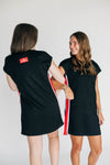The Campbell Cap Sleeve Dress Go Dawgs Woven Label | Black