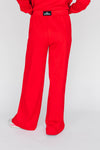 The Ava Airy Pants Go Dawgs Woven Label | Bright Red