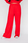 The Ava Airy Pants Go Dawgs Woven Label | Bright Red