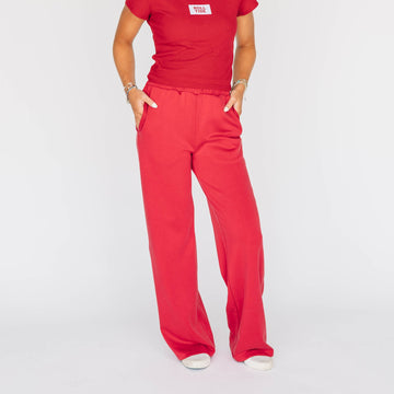 The Ava Airy Pants Roll Tide Woven Label | Crimson