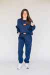 The Becca Joggers War Eagle Woven Label | Navy