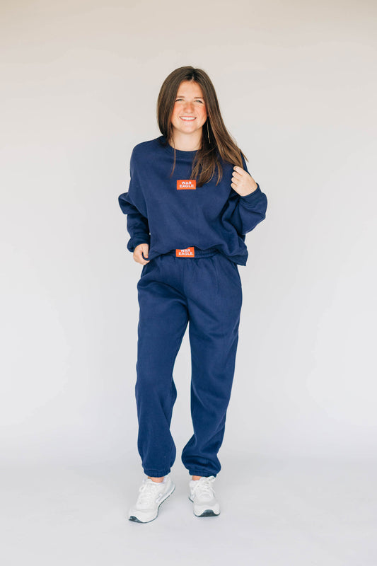 The Becca Joggers War Eagle Woven Label | Navy