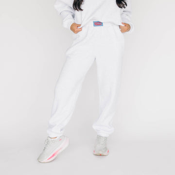 The Becca Joggers Hotty Toddy Woven Label | Ash