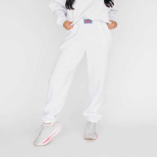 The Becca Joggers Hotty Toddy Woven Label | Ash