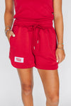 The Kristen Airy Lounge Shorts Roll Tide Woven Label | Crimson