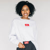 The Becca Boxy Crewneck Go Dawgs Woven Label | Youth Ash