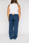 The Alli Ribbed Tank War Eagle Woven Label | White