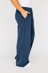 The Ava Airy Pants War Eagle Woven Label | Navy