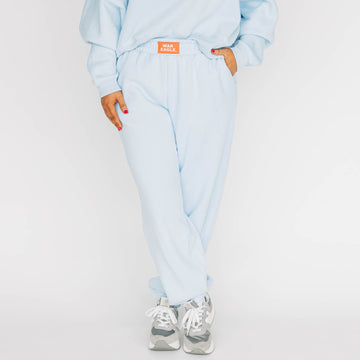The Becca Joggers War Eagle Woven Label | Light Blue