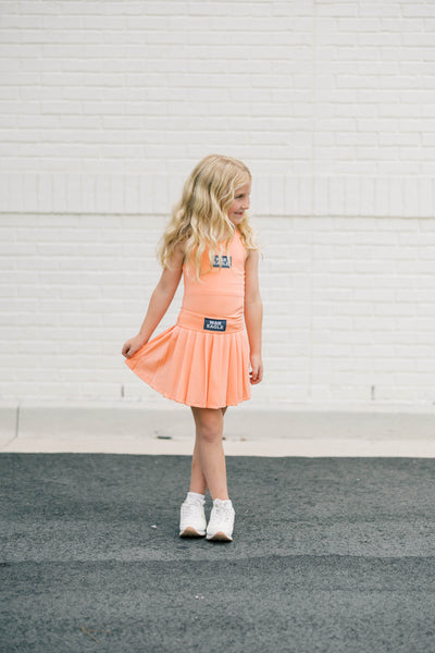The War Eagle Block | Girls Orange Tank + Skort Set
