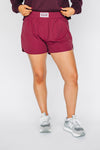 The Liz Nylon Shorts Gig 'Em Aggies Woven Label | Deep Maroon