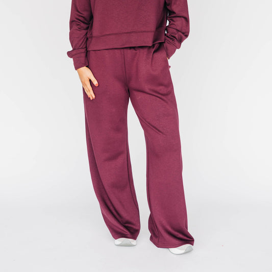 The Ava Airy Pants Gig 'Em Aggies Woven Label | Deep Maroon
