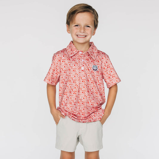The James Polo Georgia | Toddler & Youth Bright Red