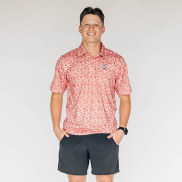 The James Polo Georgia Pattern | Bright Red