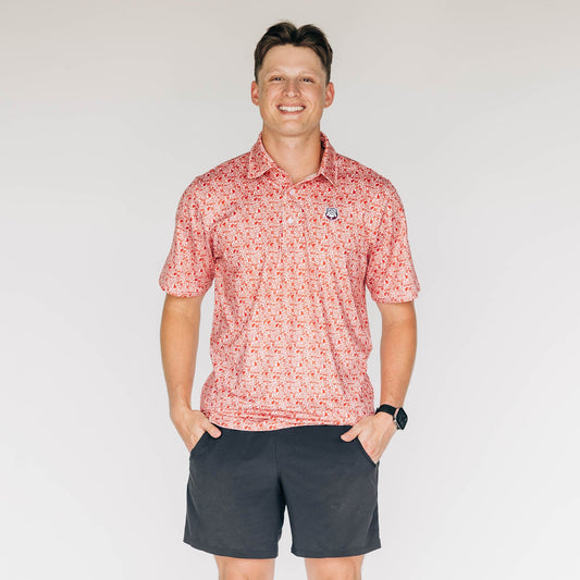 The James Polo Georgia Pattern | Bright Red
