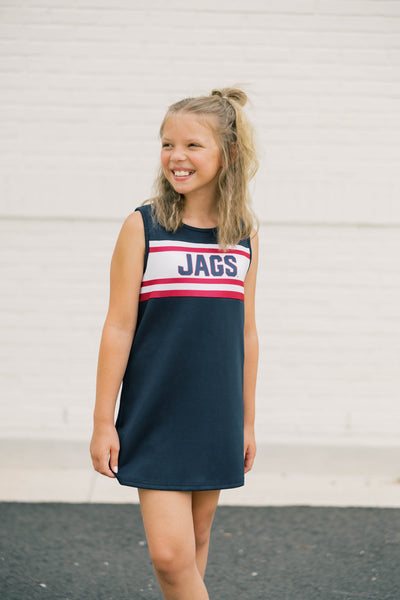 The South Alabama | Navy Striped Cheer Dress