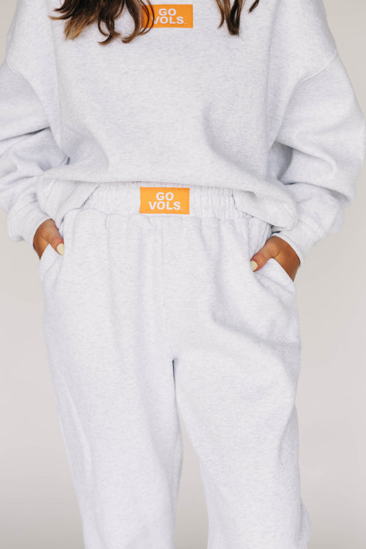 The Becca Joggers Go Vols Woven Label | Ash