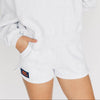 The Becca Shorts War Eagle Woven Label | Ash