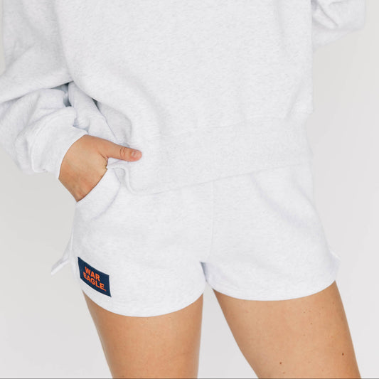 The Becca Shorts War Eagle Woven Label | Ash
