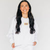 The Becca Boxy Crewneck Geaux Tigers Woven Label | Ash