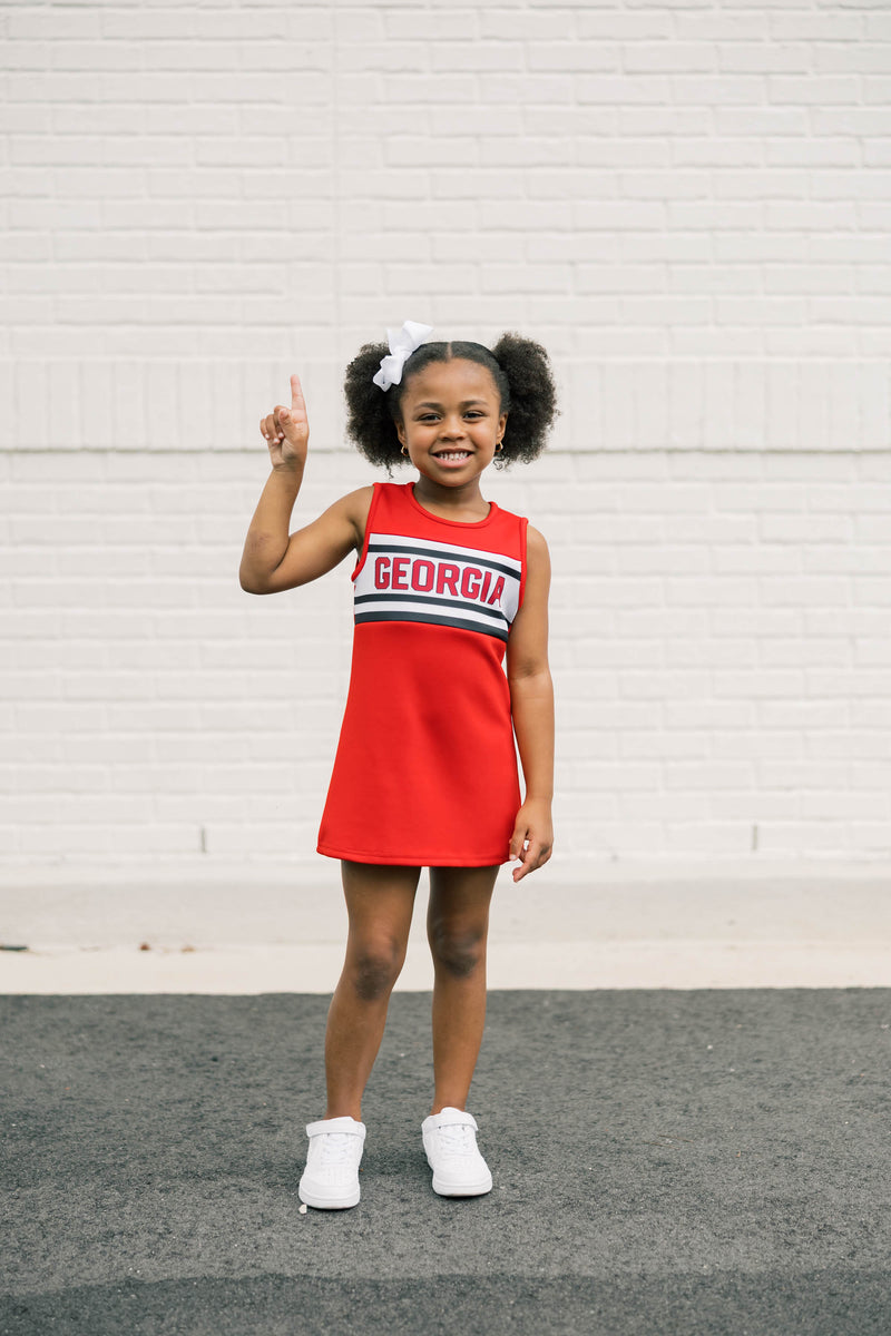 The University of Georgia | Bright Red Striped Cheer Dress