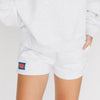 The Becca Shorts Gator Chomp Woven Label | Ash