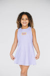The Grace Gingham Dress Geaux Tigers Woven Label | Youth Purple Gingham