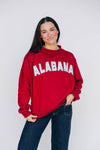 The Mallory Mockneck Alabama Gingham | Crimson